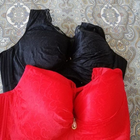 NWOT Molded Cup and Jeweled Center 36D Jacquard and Lace Bra - Picture 10 of 11